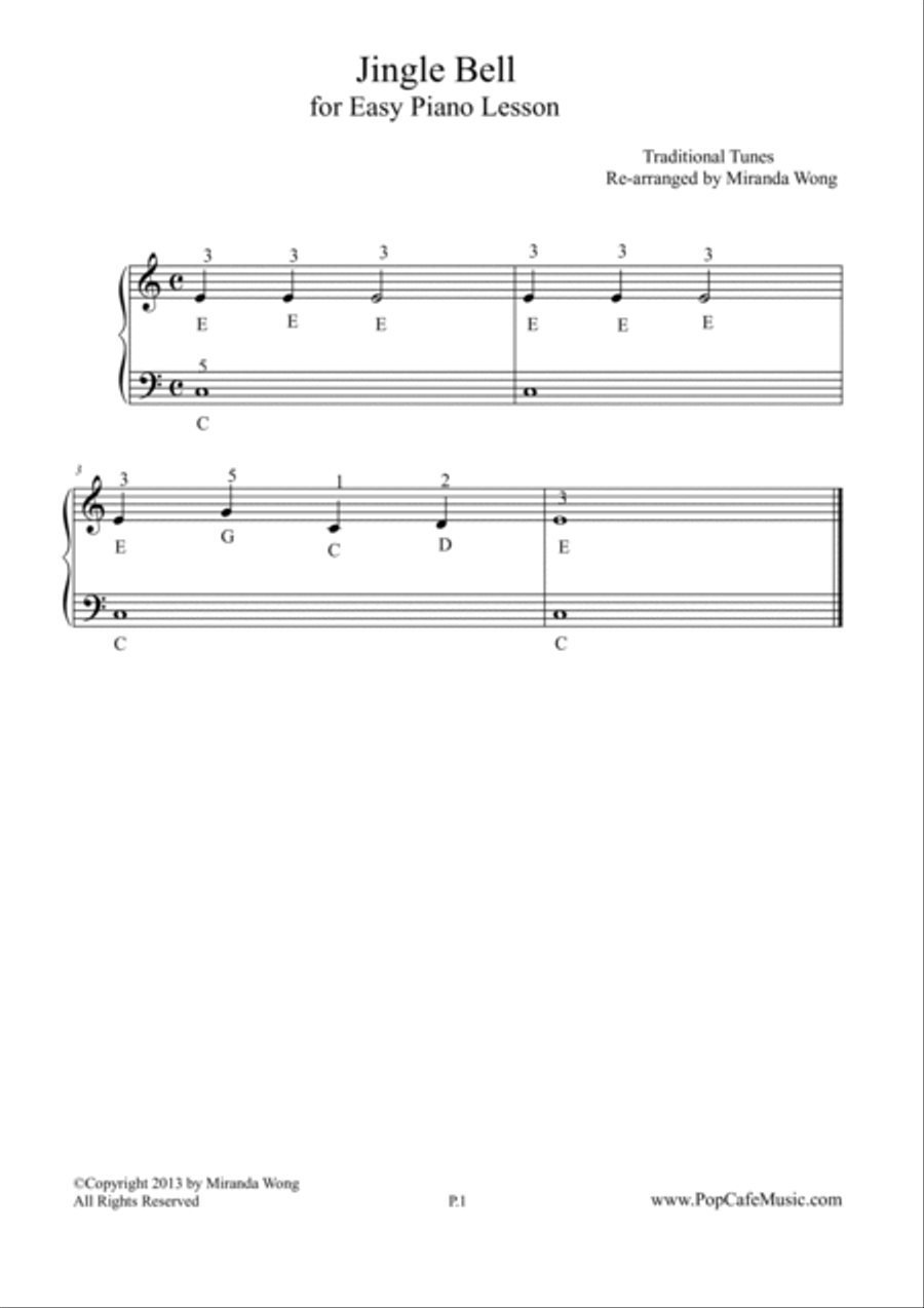 5 Lovely Children Piano Tunes - Very Easy Version 4-Part scores gallery preview page 2