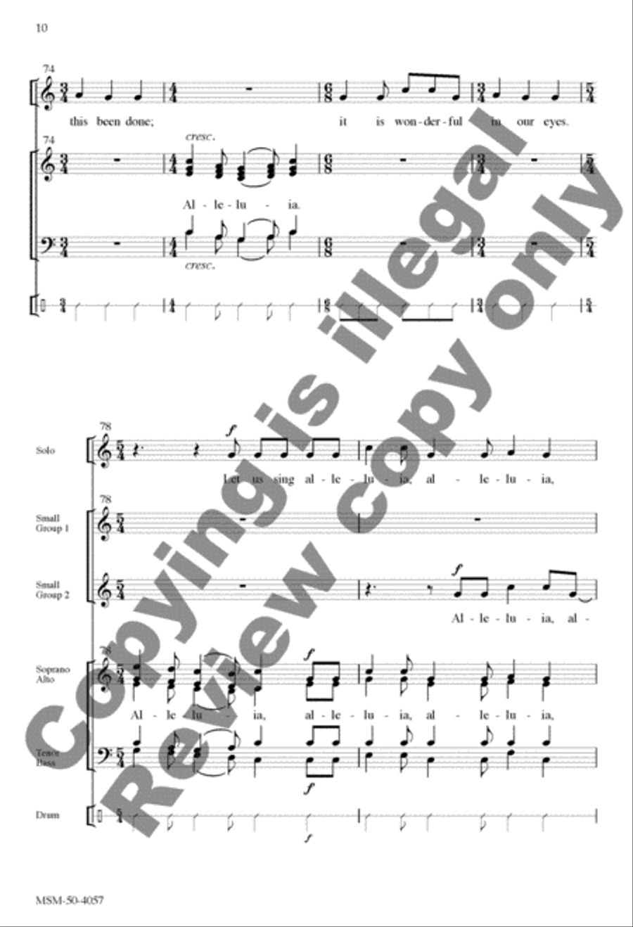 Psalm 118: Alleluia, This Is the Day! 4-Part scores gallery preview page 10