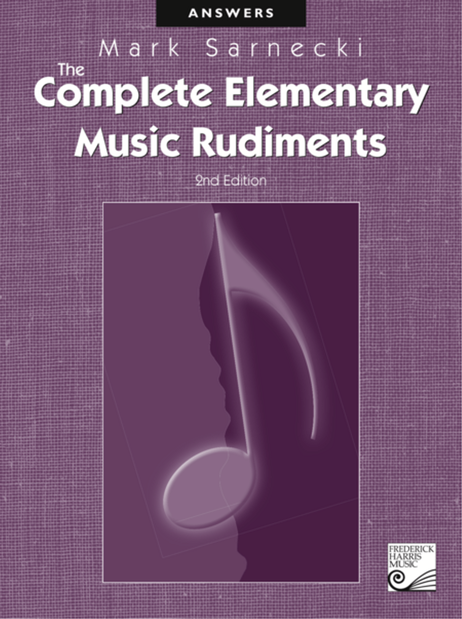 The Complete Elementary Music Rudiments, 2nd Edition: Answer Book Answer Guides scores gallery preview page 1