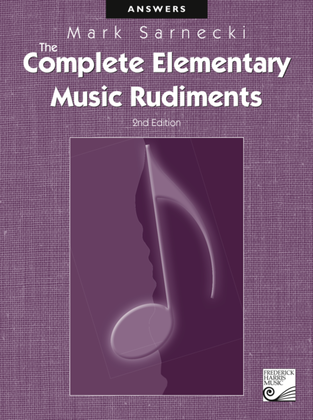 Book cover for The Complete Elementary Music Rudiments, 2nd Edition: Answer Book