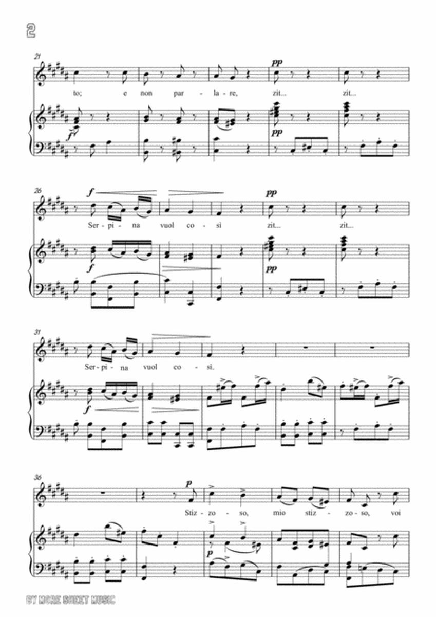 Pergolesi-Stizzoso,mio stizzoso in B Major,for Voice and Piano image number null