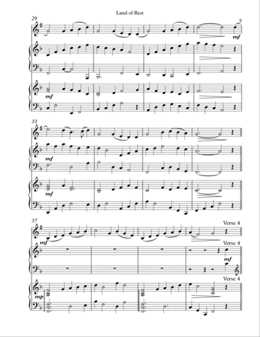 Land of Rest, Trio for Bb Trumpet, Harp, Piano image number null