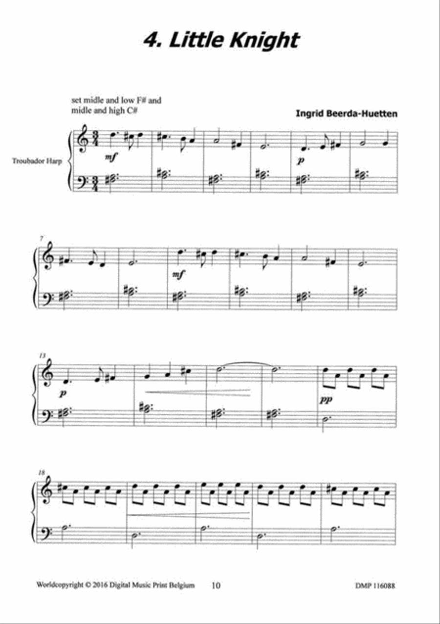 Delightful Pieces 1 Harp scores gallery preview page 5