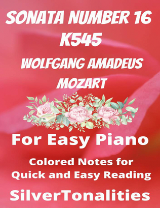 Book cover for Piano Sonata Number 16 K545 for Easy Piano