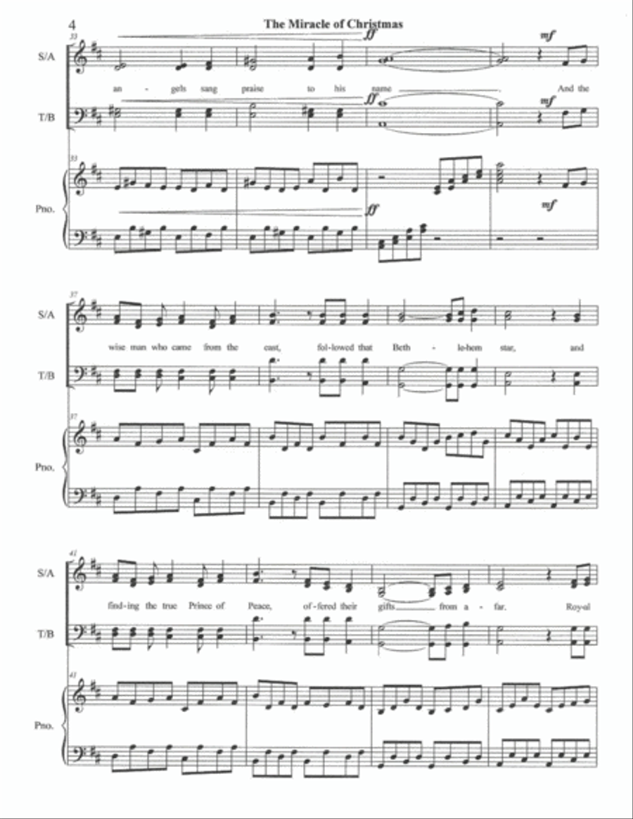 The Miracle of Christmas The Miracle of Christmas 4-Part scores gallery preview page 4