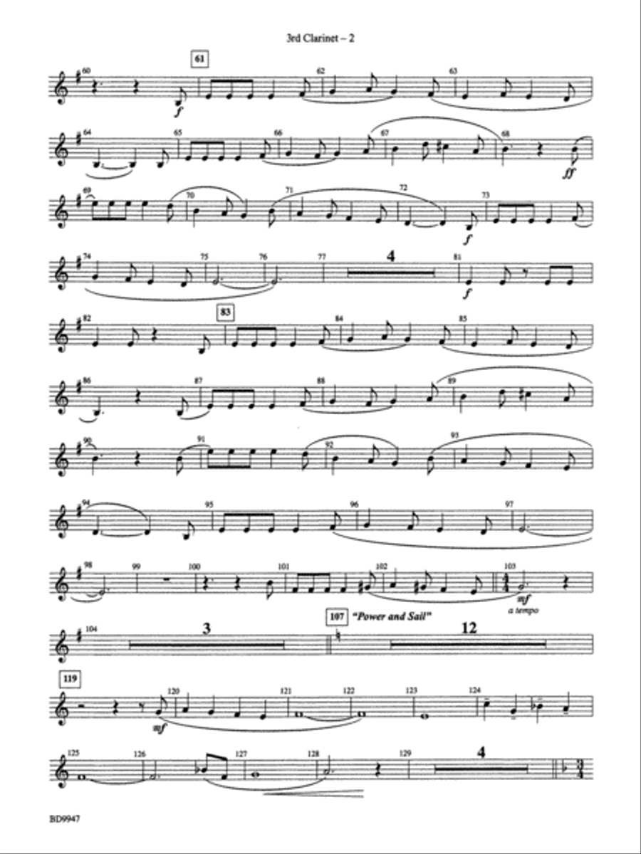 Chesapeake: 3rd B-flat Clarinet Concert Band scores gallery preview page 2