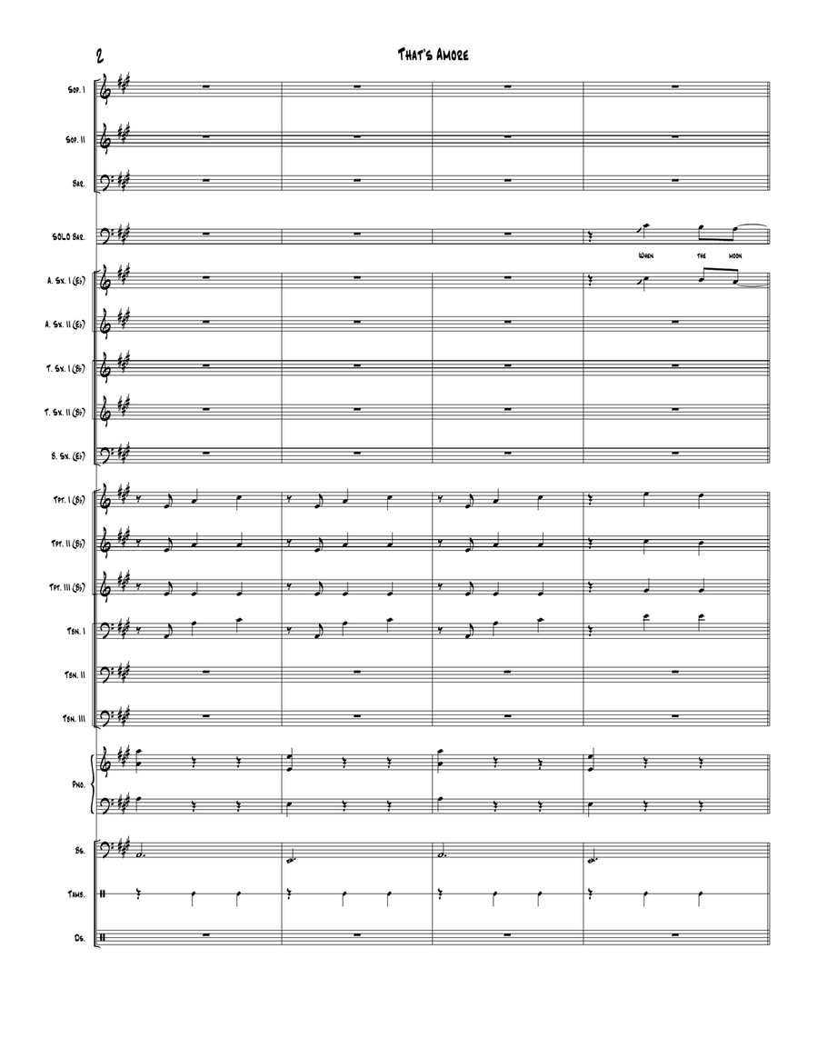 That's Amore (that's Love) Jazz Ensemble scores gallery preview page 2