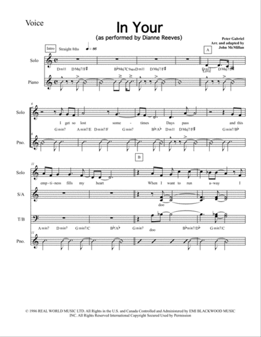 In Your Eyes 4-Part scores gallery preview page 1