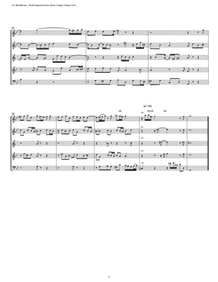 Fugue 02 from Well-Tempered Clavier, Book 2 (Woodwind Quintet) image number null