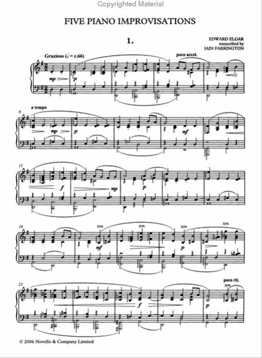 5 Piano Improvisations Piano Solo scores gallery preview page 2