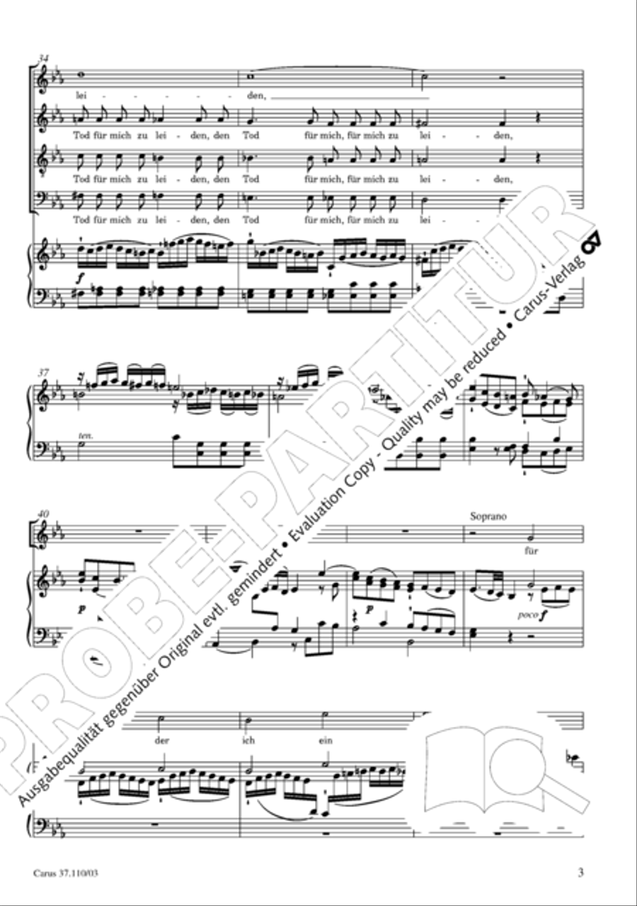 Markuspassion. Werkausgabe Reihe 1, Bd. 7 (Homilius) 4-Part scores gallery preview page 10