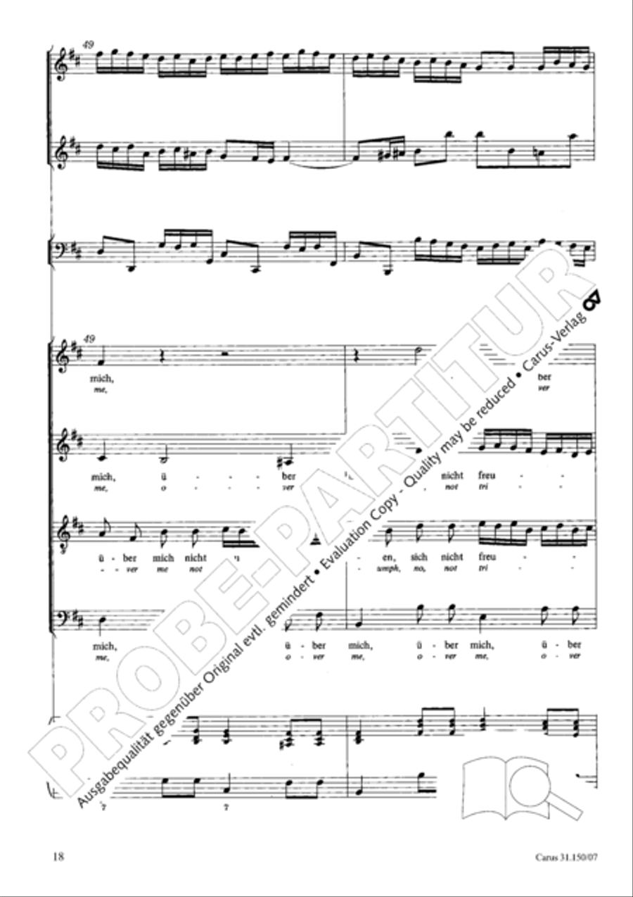 O my Lord, I long for thee (Nach dir, Herr, verlanget mich) 4-Part scores gallery preview page 19