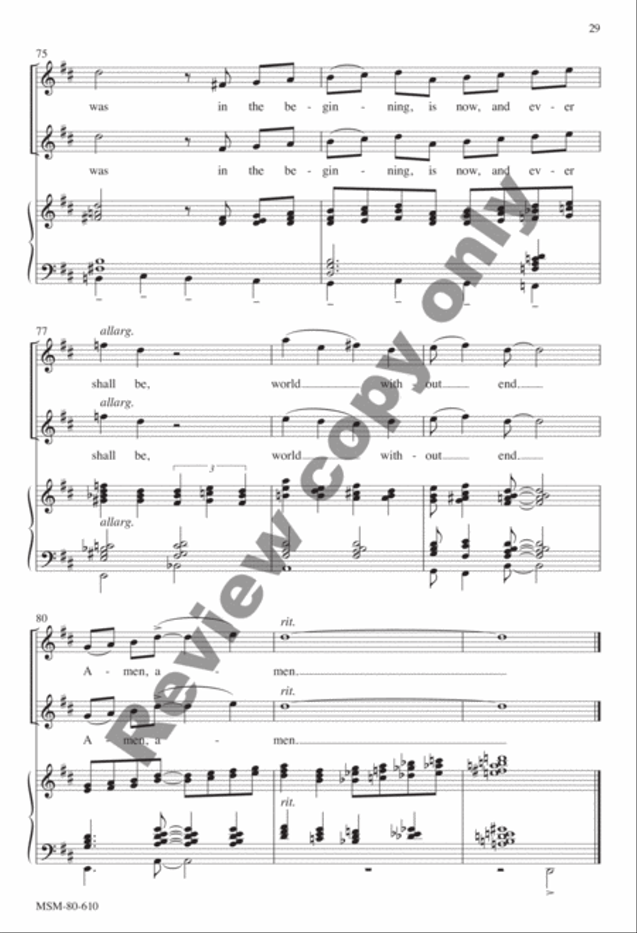 Evensong Unison Choir scores gallery preview page 62