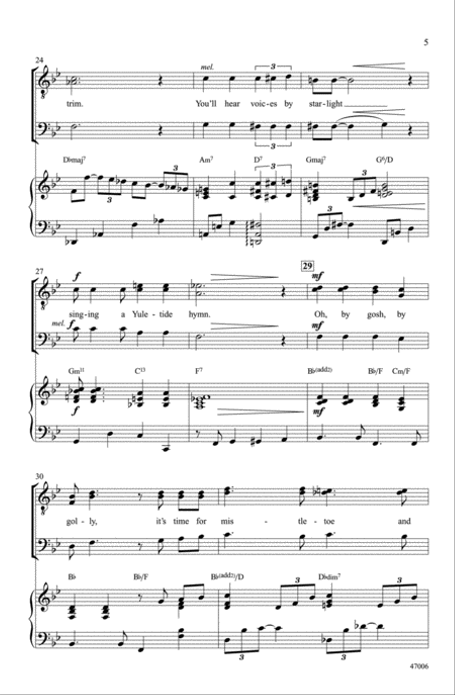 Mistletoe and Holly Choir scores gallery preview page 4