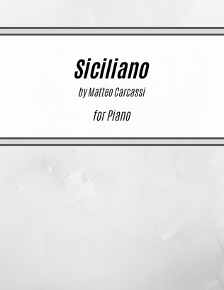 Siciliano (for Piano)