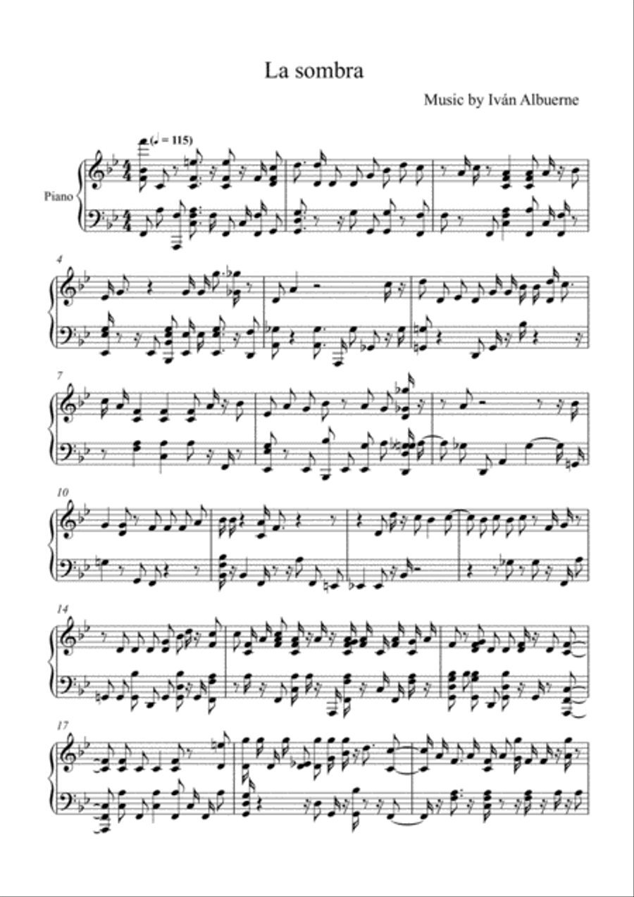 La sombra Large Ensemble scores gallery preview page 1