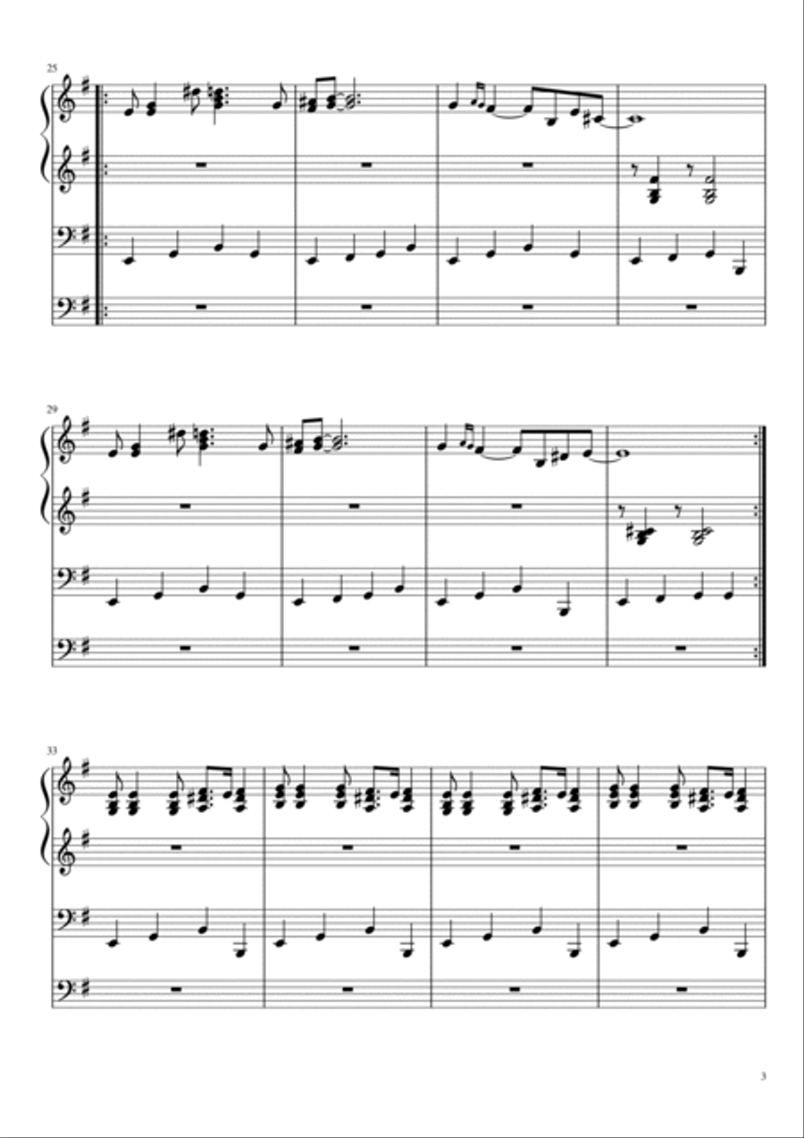 James Bond Theme James Bond Theme 1 Piano, 4-Hands scores gallery preview page 3