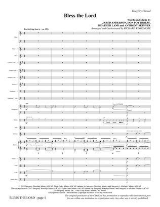 Book cover for Bless The Lord - Full Score