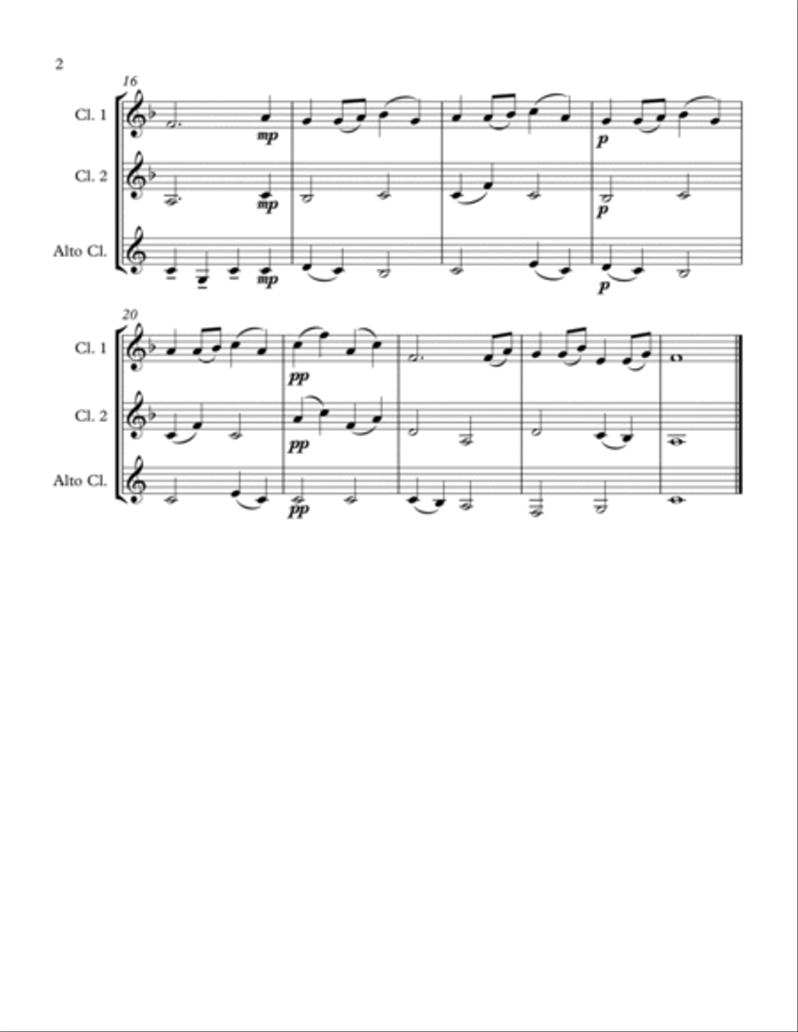 Two B-flats and Alto: Christmas Clarinet Trios Clarinet Trio scores gallery preview page 5