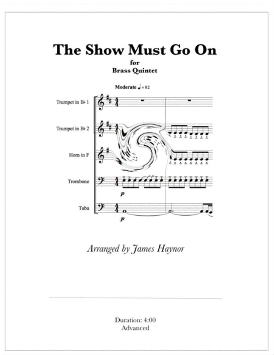 The Show Must Go On Brass Ensemble scores gallery preview page 1