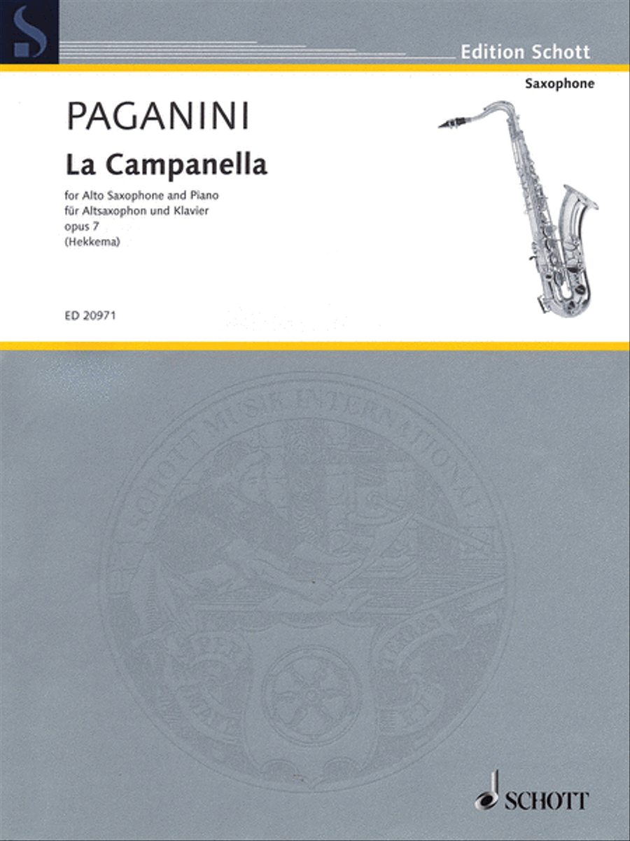 La Campanella, Op. 7 Alto Saxophone scores gallery preview page 1