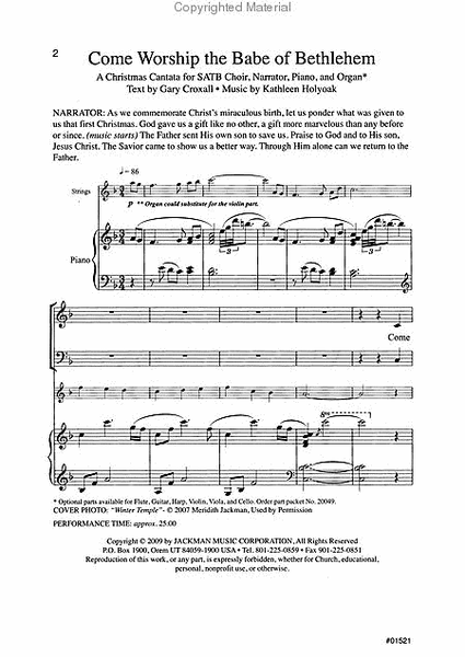 Christ the Baby Holy - SATB a cappella image number null