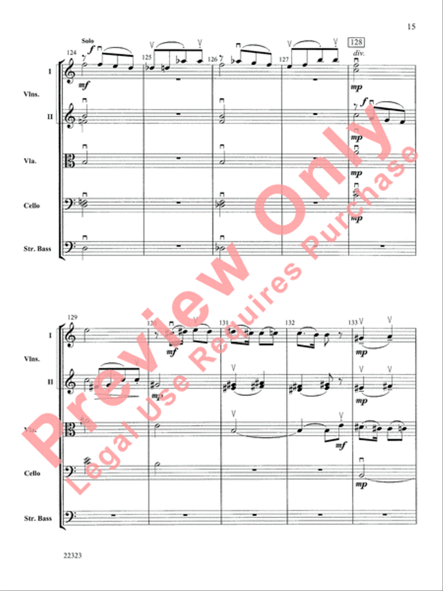 Andantino (from Symphony No. 4) String Orchestra scores gallery preview page 16