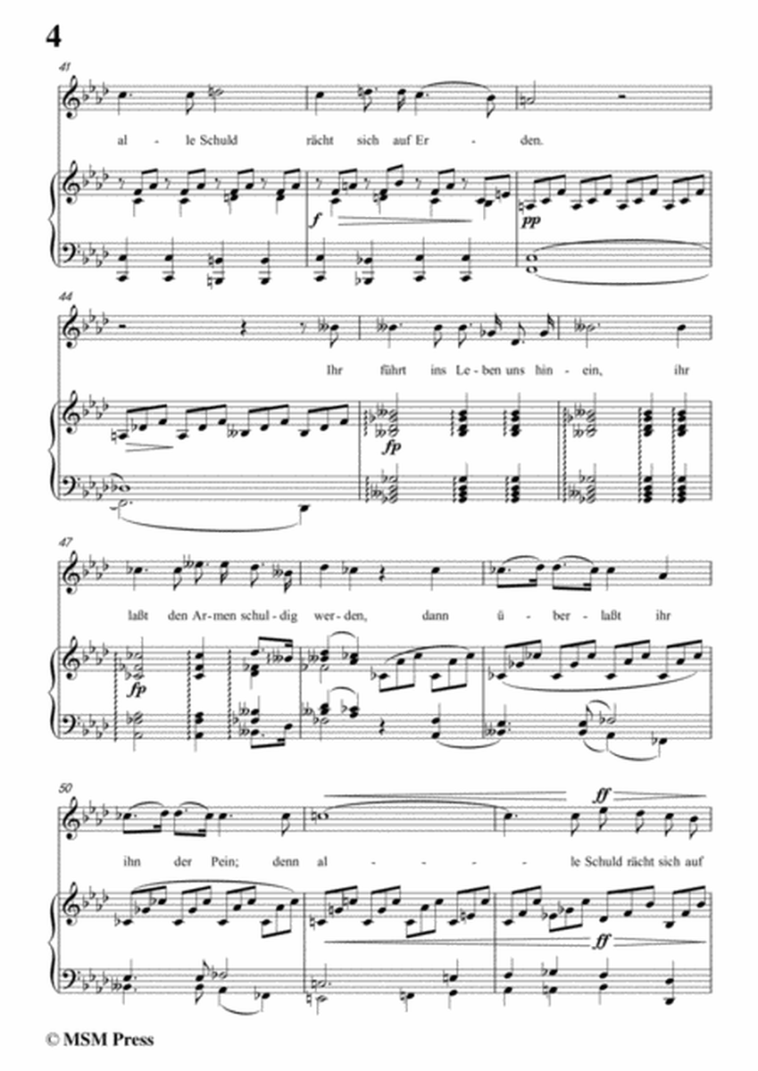 Schubert-Gesänge des Harfners,Op.12 No.2,in f minor,for Voice&Piano image number null