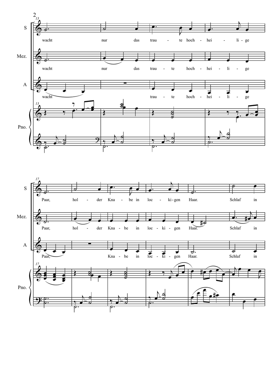 Silent night Silent night SSA scores gallery preview page 2