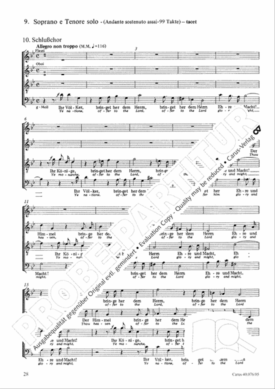 Hymn of Praise, MWV A 18 SSAATB scores gallery preview page 30