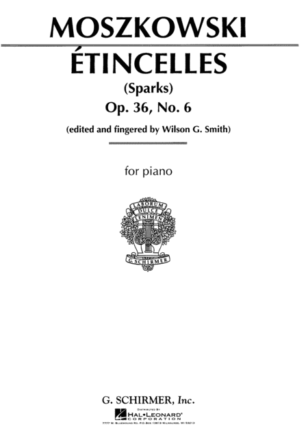 Moritz Moszkowski: Etincelles, Op. 36, No. 6 - 