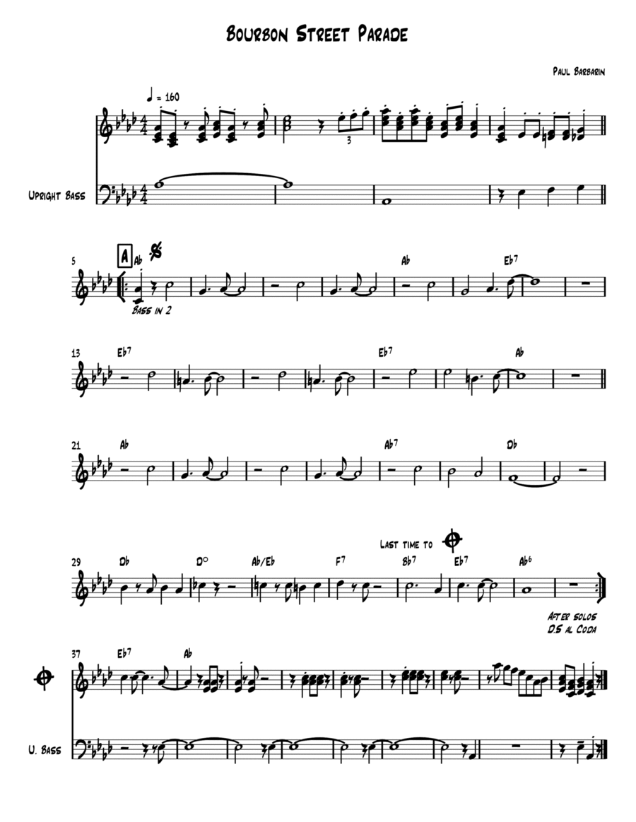 Bourbon Street Parade Piano scores gallery preview page 1
