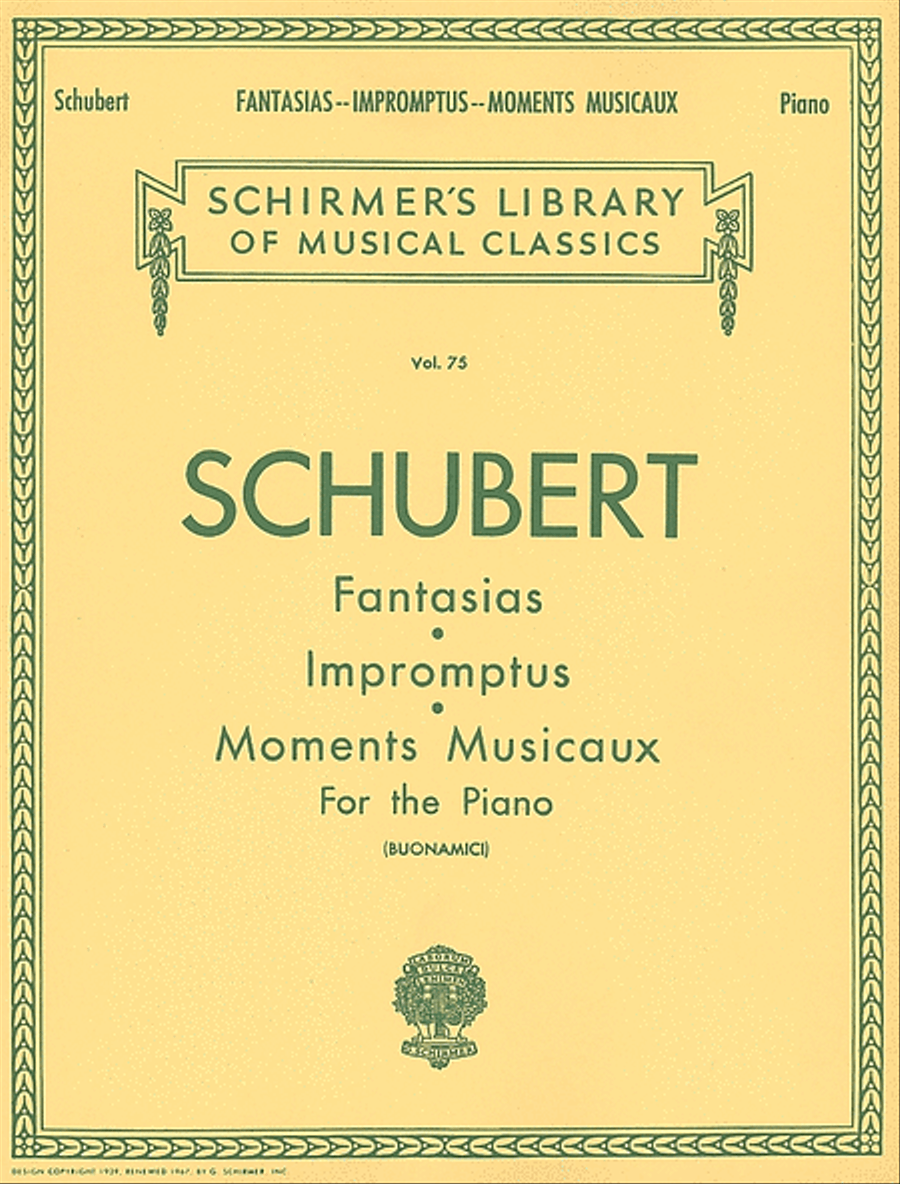 Fantasias, Impromptus, Moments Musicaux Fantasias, Impromptus, Moments Musicaux Piano Solo scores gallery preview page 1
