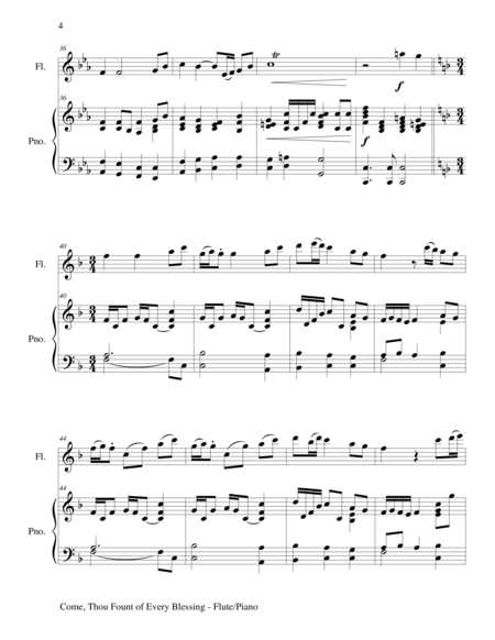 COME, THOU FOUNT OF EVERY BLESSING (Flute/Piano and Flute Part) image number null