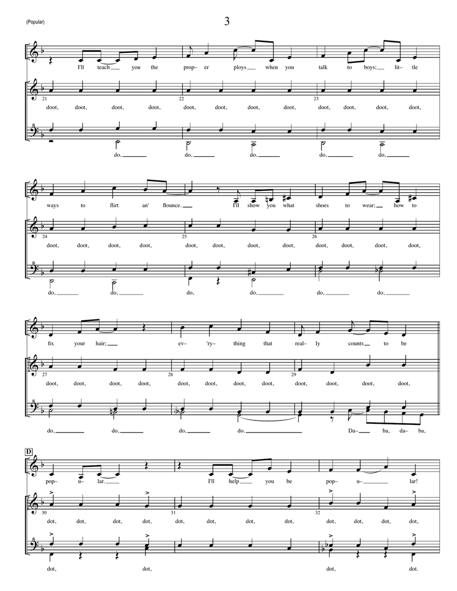 Popular Song Popular Song SSAA scores gallery preview page 3