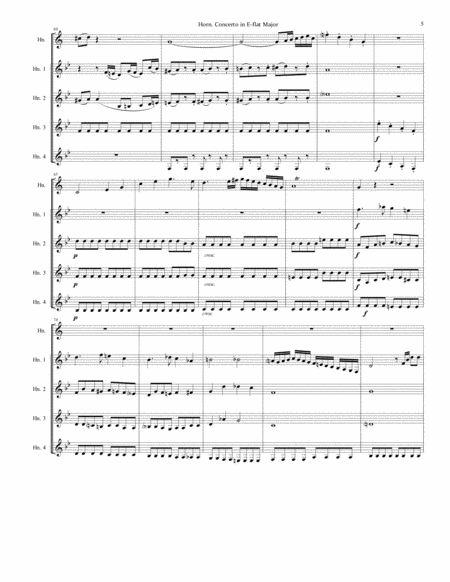 Mozart - Horn Concerto No. 3 Movement 1 - Horn Solo & Horn Quartet image number null