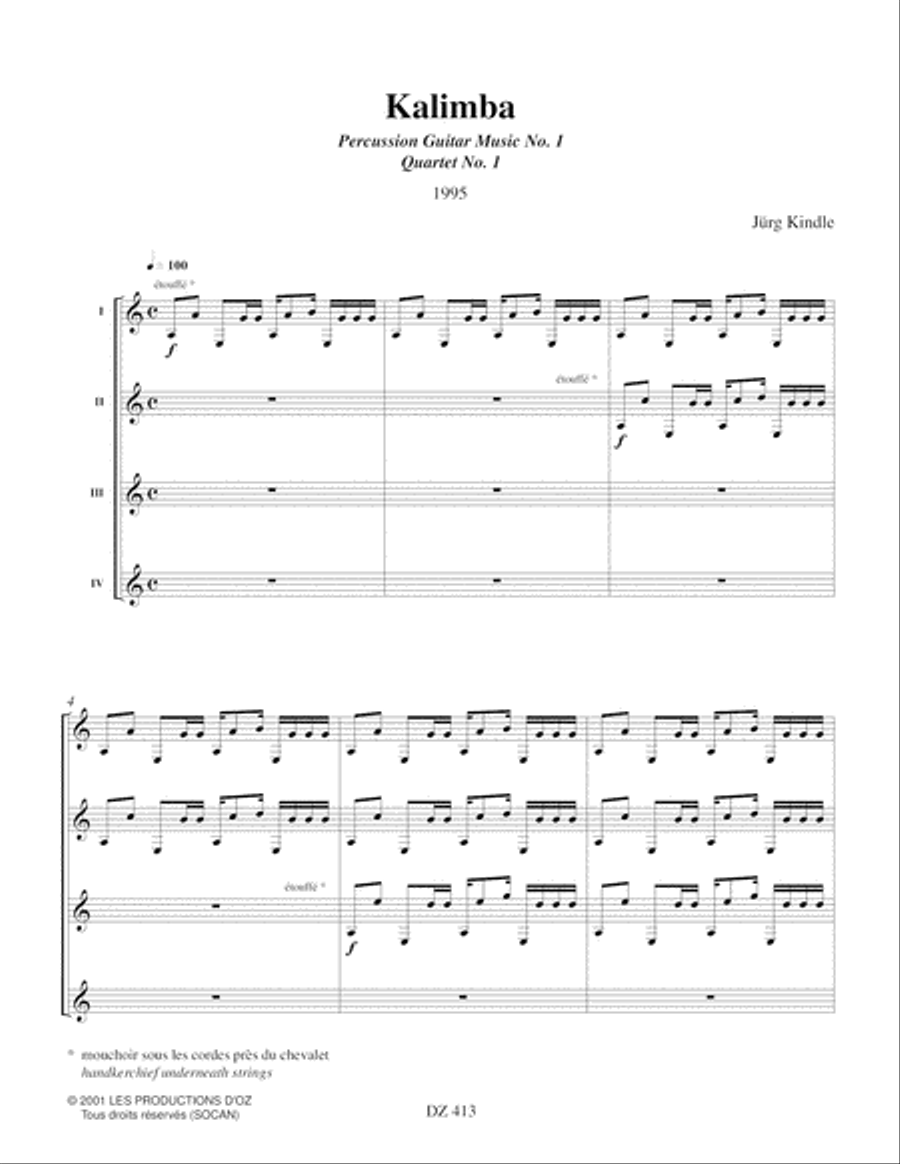 Kalimba Guitar Ensemble scores gallery preview page 3