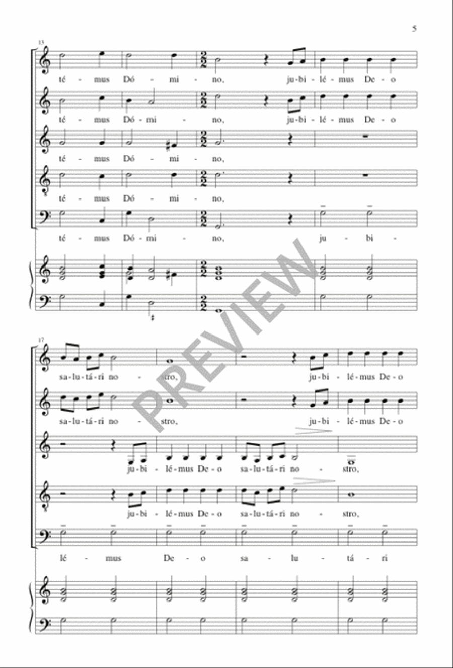 Venite exultemus Domino Venite exultemus Domino SSATB scores gallery preview page 5