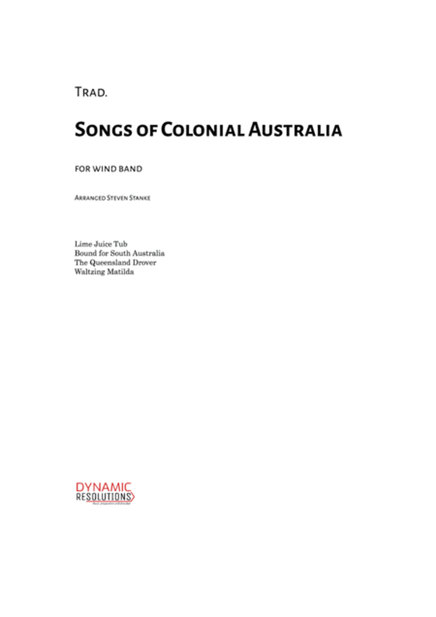 Songs of Colonial Australia - Wind Band/Full Score image number null