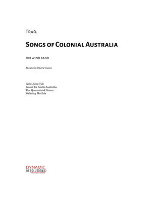 Book cover for Songs of Colonial Australia - Wind Band/Full Score