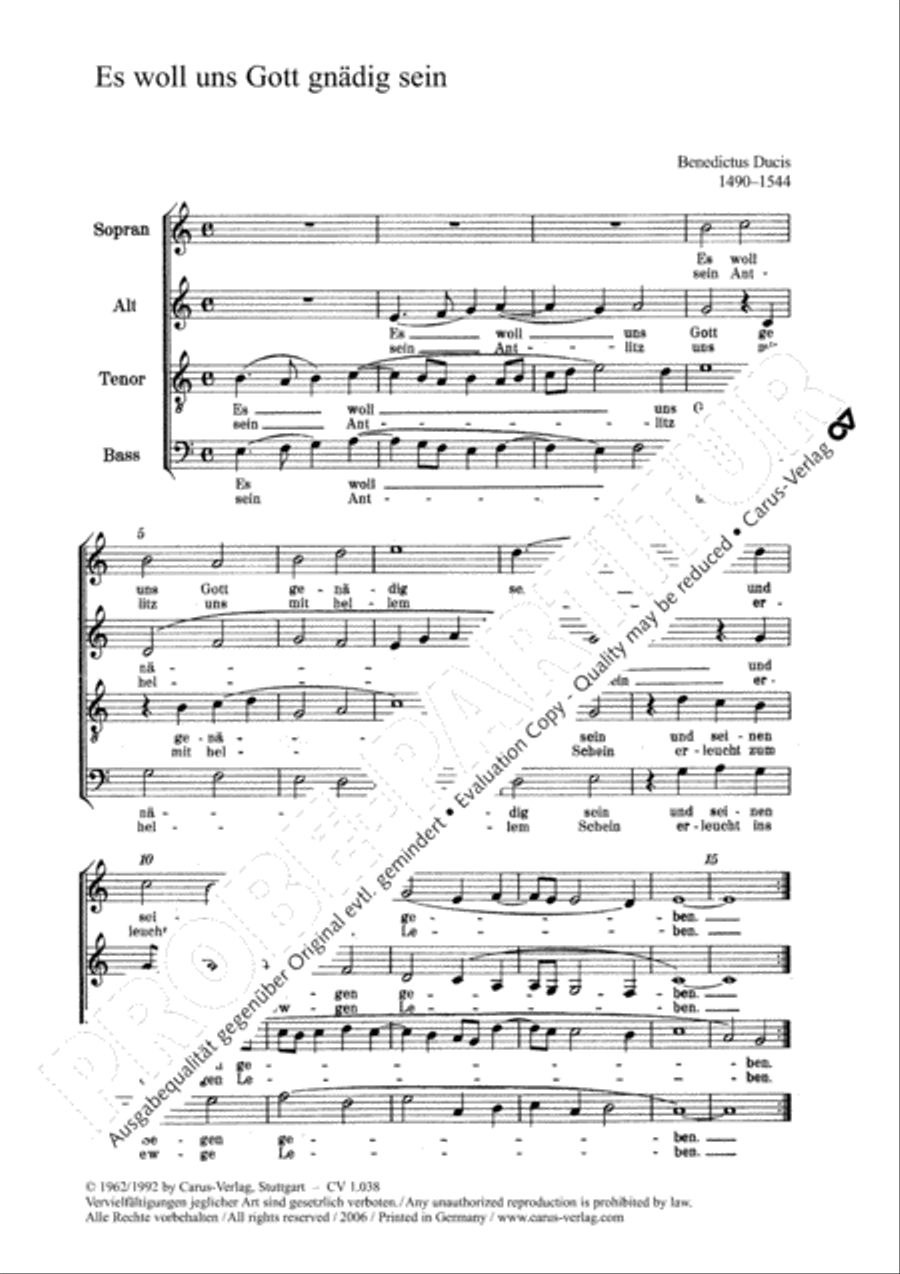 Zwei Choralmotetten zu 4 Stimmen (Ducis)