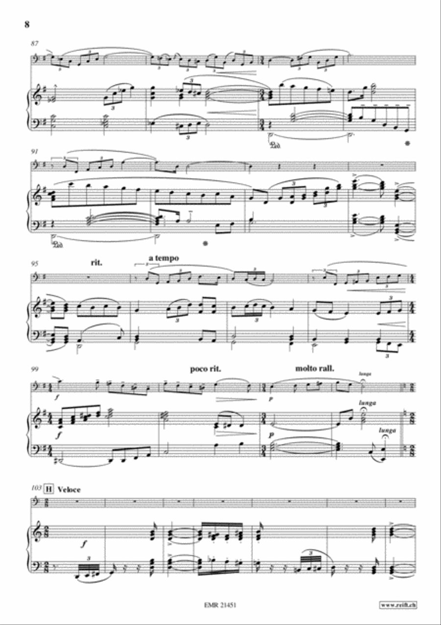 Concerto No. 7 Bass Recorder scores gallery preview page 8