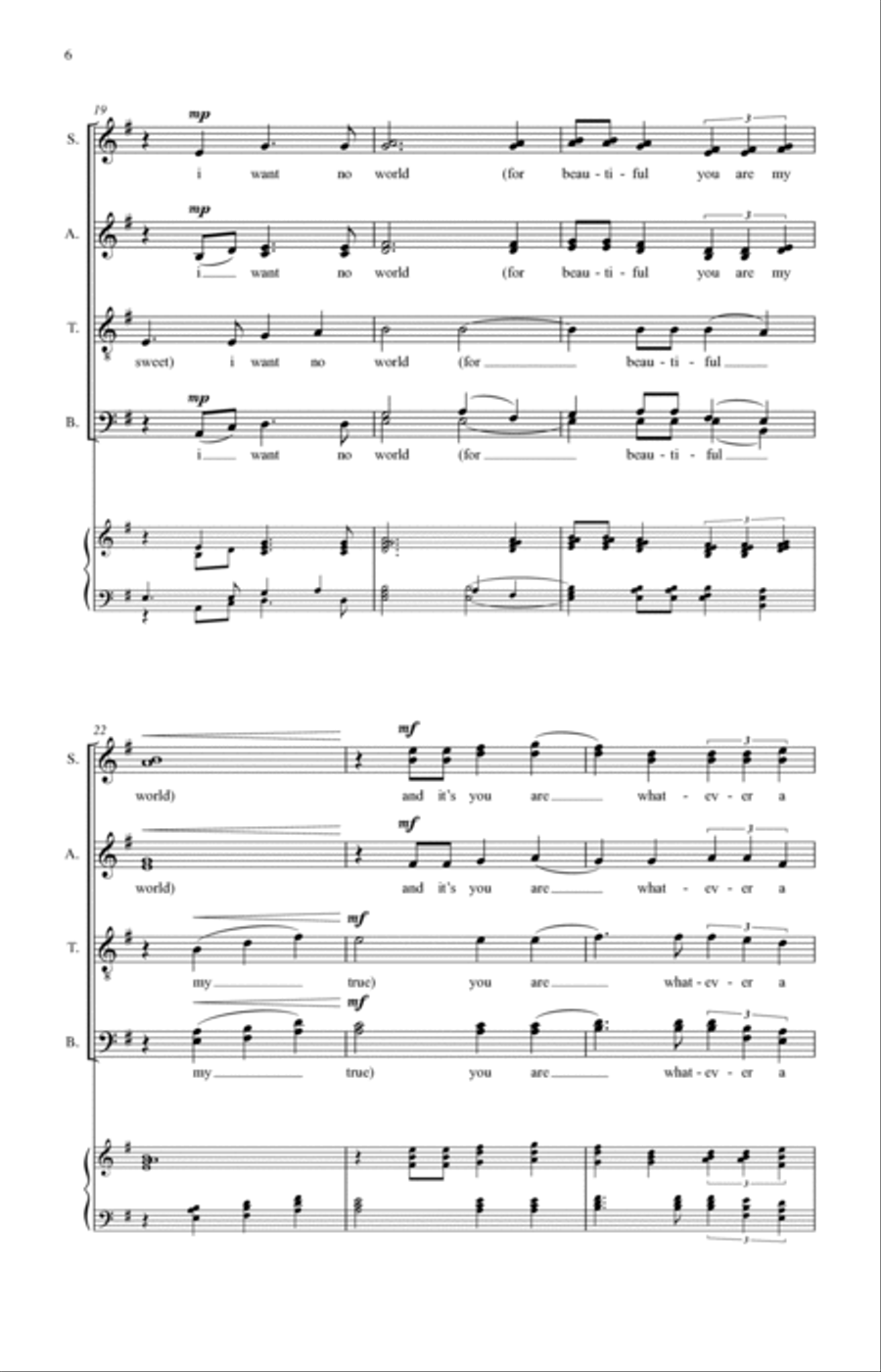 i carry your heart i carry your heart 4-Part scores gallery preview page 4
