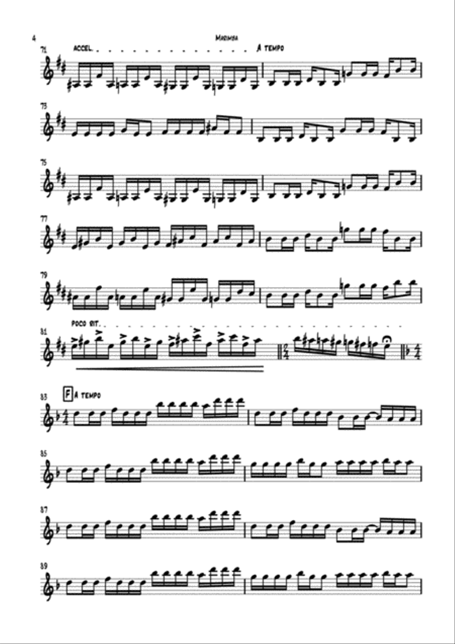 Fire of revolution arranged for marimba and piano Piano scores gallery preview page 4