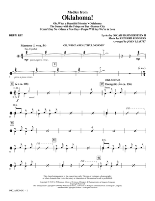 Oklahoma! (Medley) (arr. John Leavitt) - Drum Set