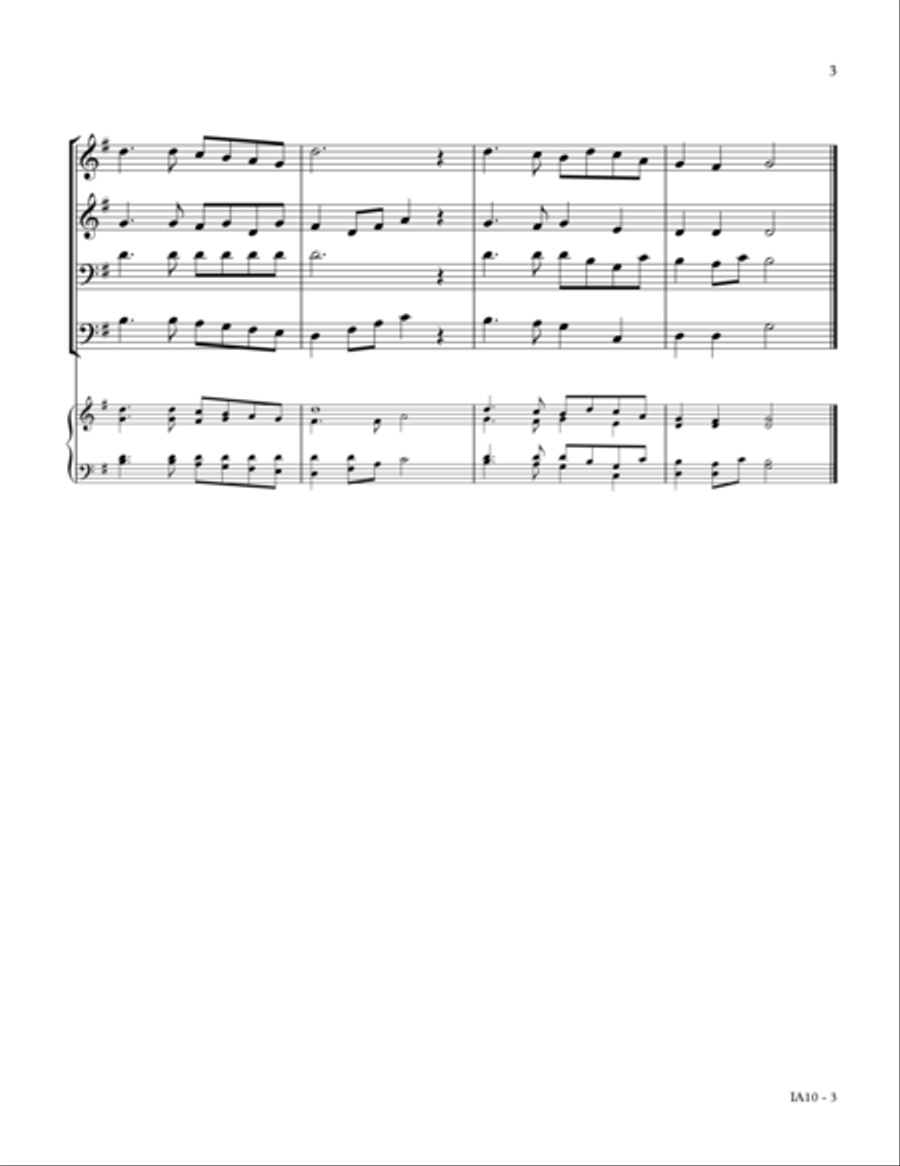 CWM RHONDDA (God of Grace and God of Glory) Small Ensemble scores gallery preview page 3