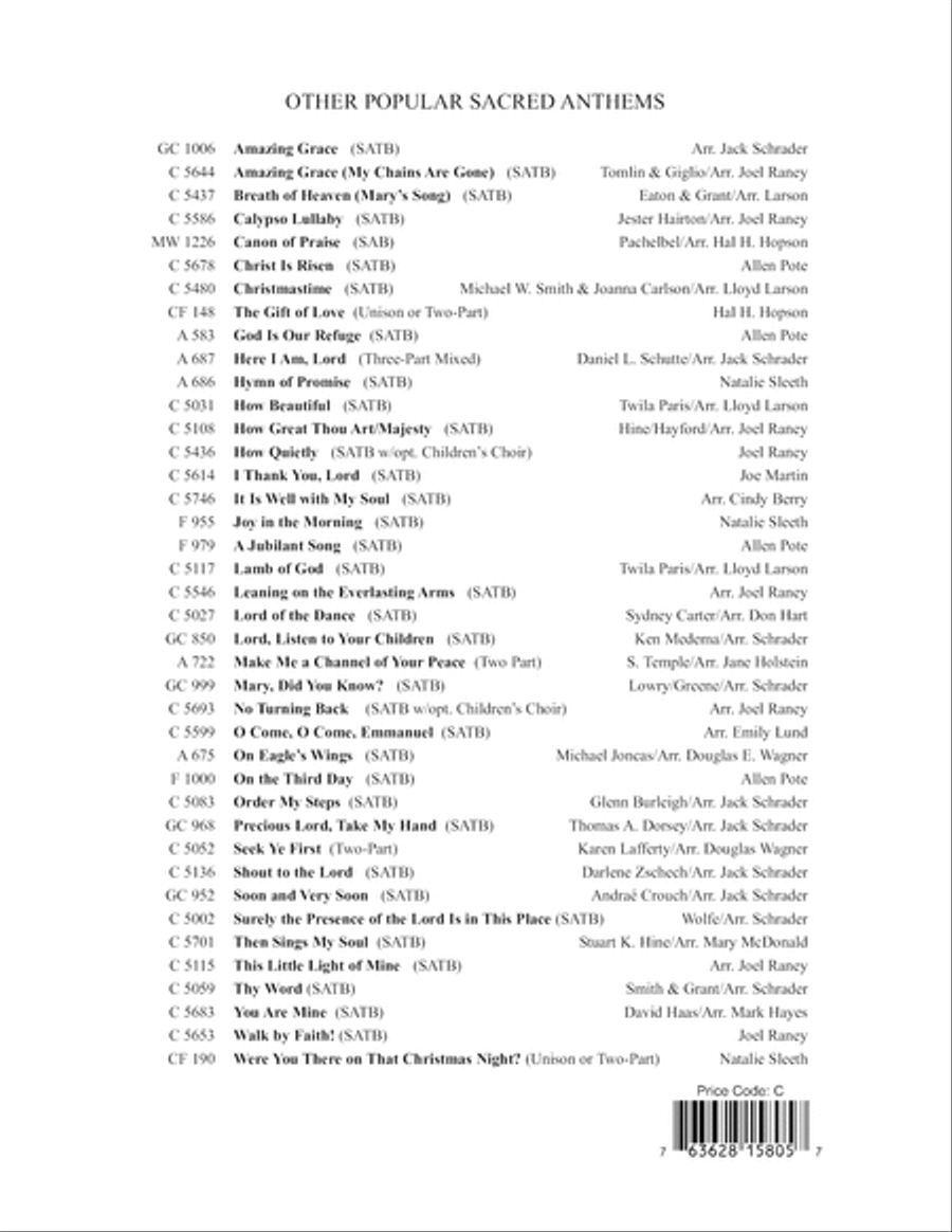 Hymn of Abundance 4-Part scores gallery preview page 9
