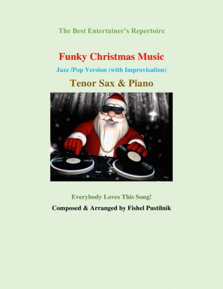 Book cover for "Funky Christmas Music" for Tenor Sax and Piano (with Improvisation)