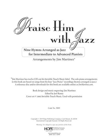 Praise Him with Jazz: Nine Hymns Arranged for Jazz Piano-Digital Download image number null