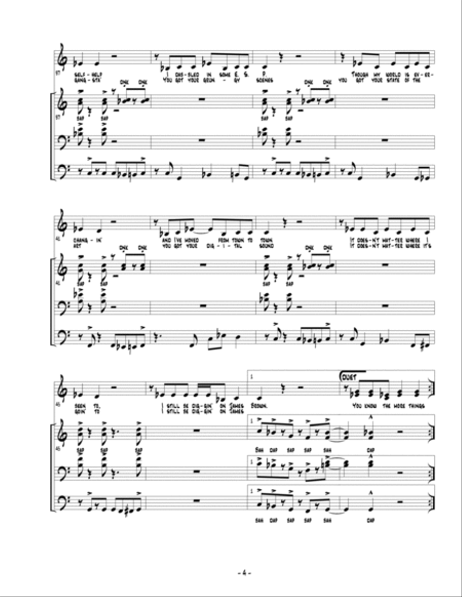 Diggin' On James Brown 4-Part scores gallery preview page 4